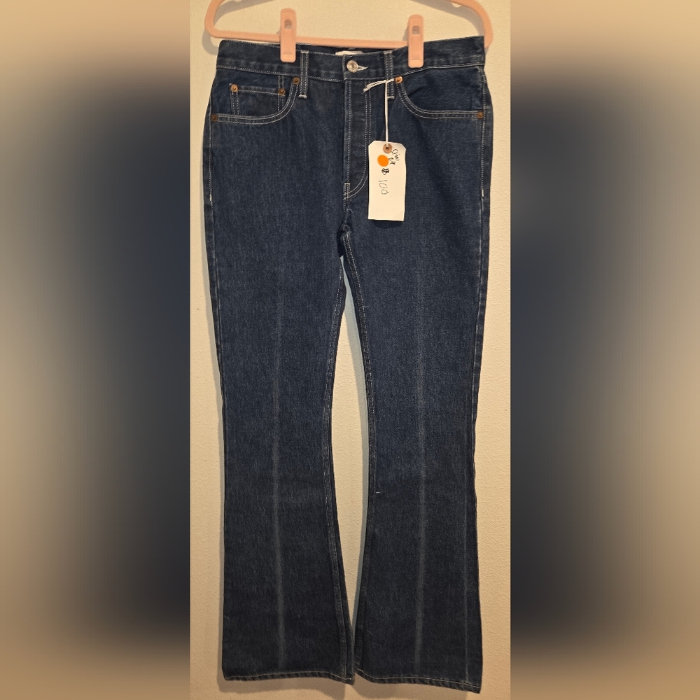 Re/Done Dark Blue Flared Jeans Size 26